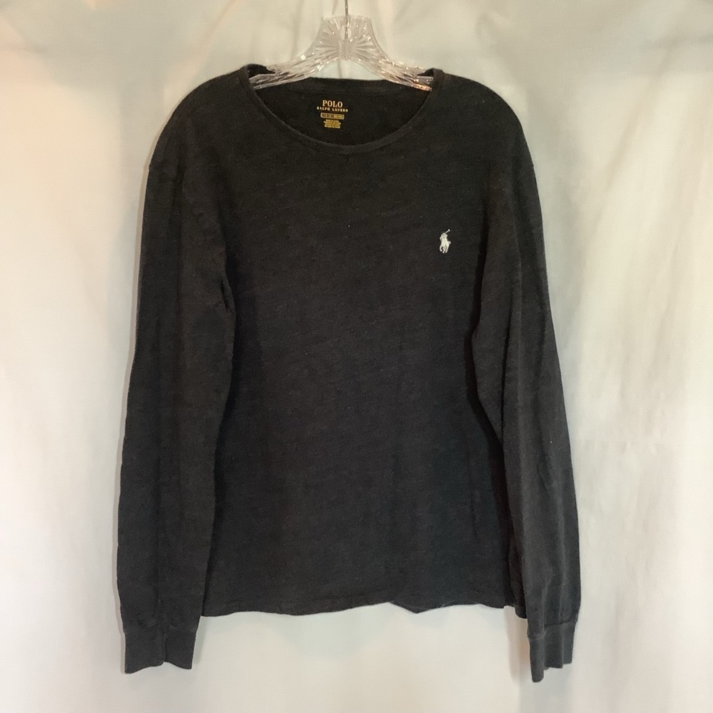 Polo Ralph Lauren Dark Gray Long Sleeve Tee Sz L